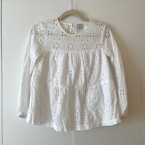 J CREW white lace blouse🤍